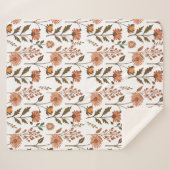 Couverture Sherpa Arrangement floral d'automne (Devant (Horizontal))