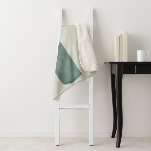 Couverture Sherpa Arrangement neutre - Verdure dans le Vase (En situation)