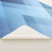 Couverture Sherpa arrière - plan Abstrait. Motif triangle bleu. (3/4)