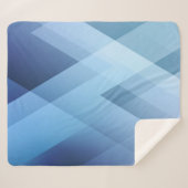 Couverture Sherpa arrière - plan Abstrait. Motif triangle bleu. (Devant (Horizontal))