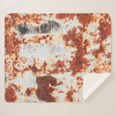 Couverture Sherpa arrière - plan abstrait texture rouille grunge (Devant (Horizontal))