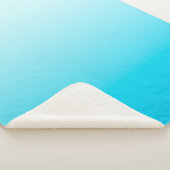 Couverture Sherpa Arrière - plan Aqua blue ombre (3/4)