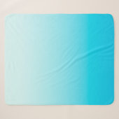 Couverture Sherpa Arrière - plan Aqua blue ombre (Devant (Horizontal))