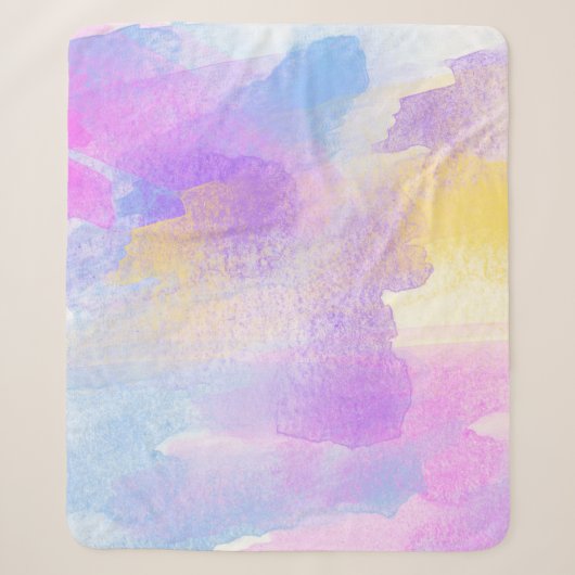 Couverture Sherpa Arrière - plan art aquarelle abstraite (Devant)