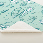 Couverture Sherpa Arrière - plan avec des filles de plage d'été. Pat (3/4)