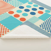 Couverture Sherpa Arrière - plan avec formes géométriques, modèle d' (3/4)