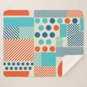 Couverture Sherpa Arrière - plan avec formes géométriques, modèle d' (Devant (Horizontal))
