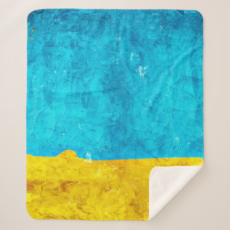Couverture Sherpa Arrière - plan bleu jaune