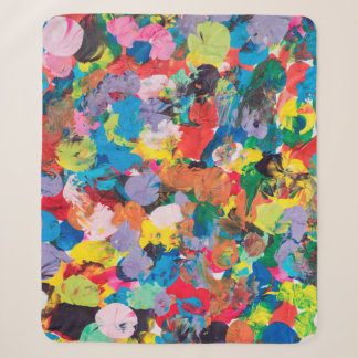 Couverture Sherpa arrière - plan coloré multicolore fait avec pincea