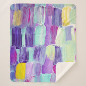 Couverture Sherpa Arrière - plan d'art Abstrait peint à la main (Devant)