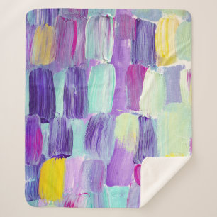 Couverture Sherpa Arrière - plan d'art Abstrait peint à la main