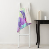 Couverture Sherpa Arrière - plan d'art Abstrait peint à la main (En situation)