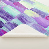 Couverture Sherpa Arrière - plan d'art Abstrait peint à la main (3/4)