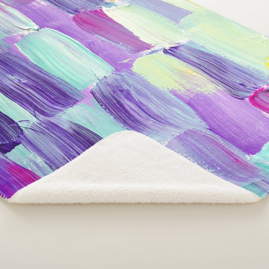 Couverture Sherpa Arrière - plan d'art Abstrait peint à la main (3/4)