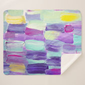 Couverture Sherpa Arrière - plan d'art Abstrait peint à la main (Devant (Horizontal))