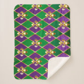 Couverture Sherpa Arrière - plan de bijoux Mardi Gras (Devant)