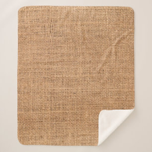 Couverture Sherpa Arrière - plan de burlap de tissu de texture