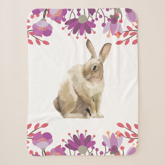 Couverture Sherpa Arrière - plan de Pâques Bunny (Devant)