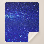 Couverture Sherpa arrière - plan de parties scintillant bleu brillan (Devant)