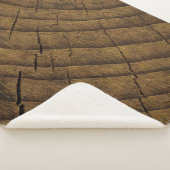 Couverture Sherpa Arrière - plan de pin naturel. Matière première. (3/4)