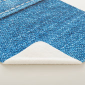 Couverture Sherpa Arrière - plan de texture jeans bleu. (3/4)