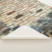 Couverture Sherpa Arrière - plan de texture murale en briques mélang (3/4)