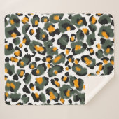 Couverture Sherpa Arrière - plan de texture Poster de animal Leopard (Devant (Horizontal))