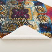 Couverture Sherpa Arrière - plan de texture sans soudure. Ondes diag (3/4)