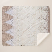 Couverture Sherpa Arrière - plan et texture dentelle (Devant (Horizontal))