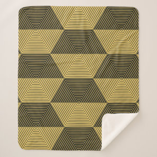 Couverture Sherpa Arrière - plan géométrique Abstrait. maillage hexa