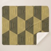 Couverture Sherpa Arrière - plan géométrique Abstrait. maillage hexa (Devant (Horizontal))