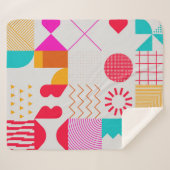 Couverture Sherpa arrière - plan géométrique tendance des années 80- (Devant (Horizontal))