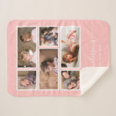 Couverture Sherpa Arrière - plan modifiable couleur six photo Collag (Devant (Horizontal))