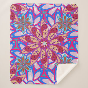 Couverture Sherpa Arrière - plan motif couleur ressort sans faille.