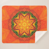 Couverture Sherpa arrière - plan orange kaléidoscope Abstrait. Belle (Devant (Horizontal))