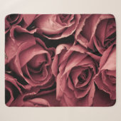 Couverture Sherpa Arrière - plan Rose Vintage romantique (Devant (Horizontal))