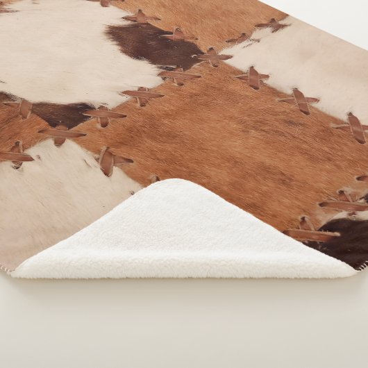 Couverture Sherpa Arrière - plan texturé en cuir gros plan. (3/4)