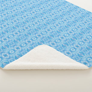 Couverture Sherpa Art abstrait aquarelle bleu clair de foi