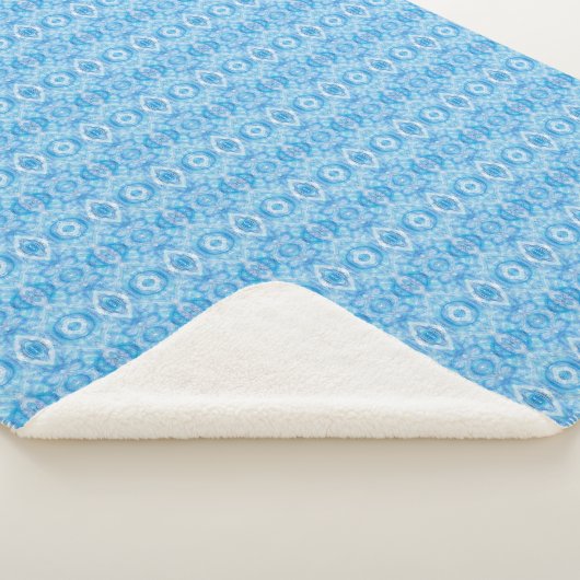 Couverture Sherpa Art abstrait aquarelle bleu clair de foi (3/4)