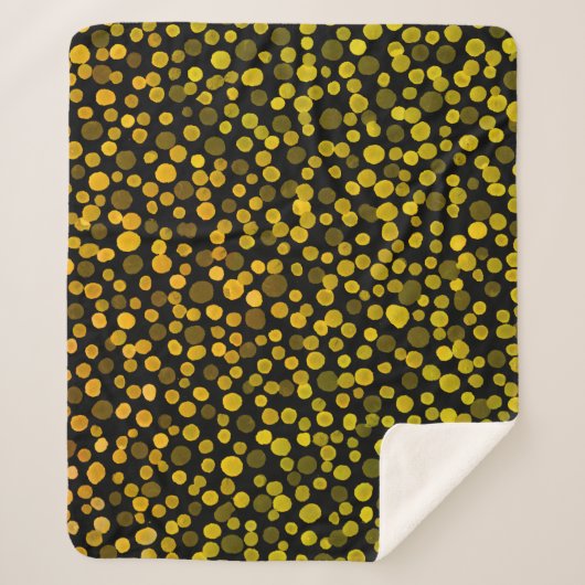 Couverture Sherpa Art Abstrait : Aquarelle Points Créatifs. (Devant)