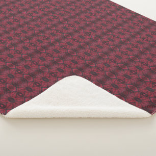 Couverture Sherpa Art abstrait aquarelle rouge de vigilance