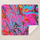 Couverture Sherpa  Art Abstrait, Arrière - plan, Peinture à la main, (Devant (Horizontal))