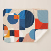 Couverture Sherpa Art Abstrait géométrique du milieu du siècle scand (Devant (Horizontal))