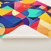 Couverture Sherpa Art abstrait géométrique vibrant (3/4)