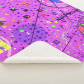 Couverture Sherpa Art abstrait : Glitch violet (3/4)
