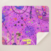 Couverture Sherpa Art abstrait : Glitch violet (Devant (Horizontal))