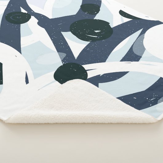 Couverture Sherpa Art Abstrait : Illustration de peinture transparen (3/4)