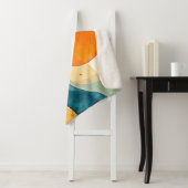 Couverture Sherpa Art Abstrait Sunset Waves (En situation)