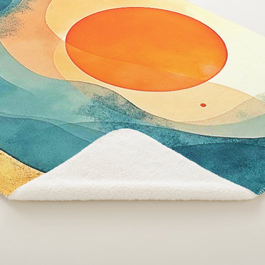 Couverture Sherpa Art Abstrait Sunset Waves (3/4)
