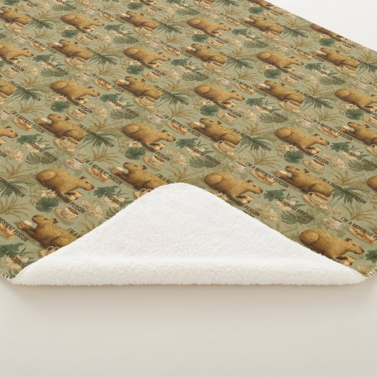 Couverture Sherpa Art botanique du petit-déjeuner de capybara au caf (3/4)